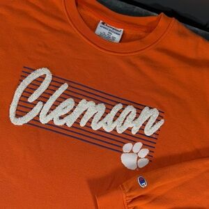 Champion Clemson University Tigers Long Sleeve Crewneck Pullover Mens 2XL *READ
